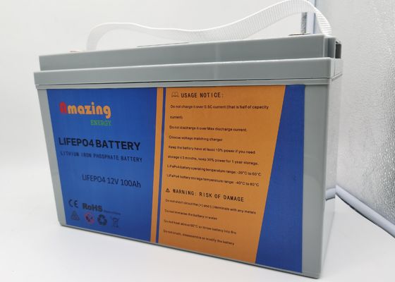 Батарея солнечной батареи 12.8V 100Ah Lifepo4 MSDS 1280WH Lifepo4 перезаряжаемые
